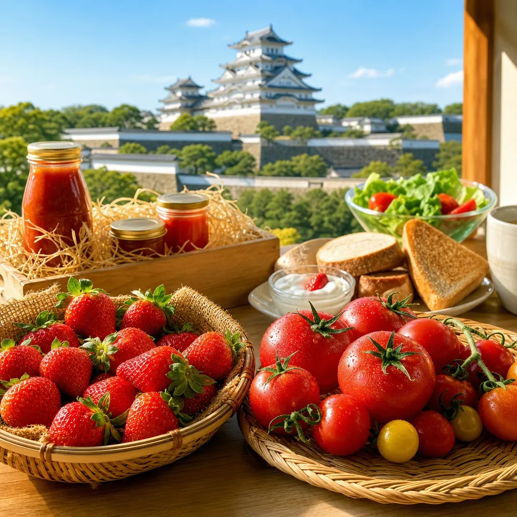 姫路のトマトとイチゴ通販で朝食に無添加の彩りを